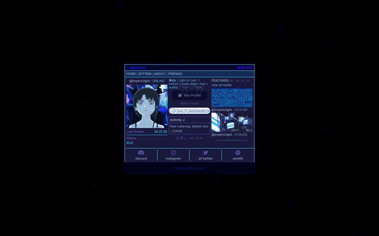 Carrd profile picture for @light